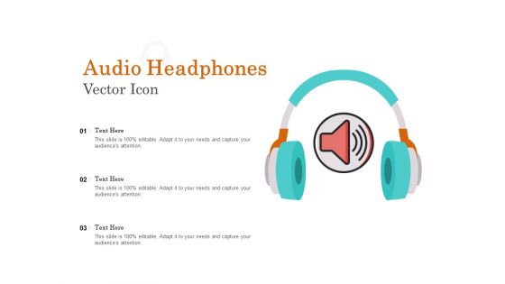 Audio Headphones Vector Icon Ppt PowerPoint Presentation Slides Layouts