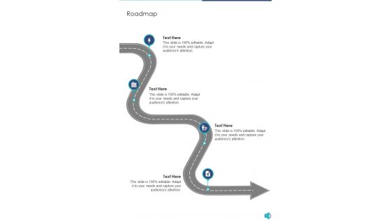 Audiocast Capital Raising Proposal Template Roadmap One Pager Sample Example Document