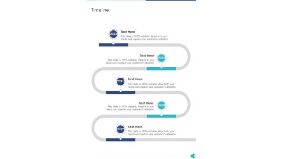 Audiocast Capital Raising Proposal Template Timeline One Pager Sample Example Document