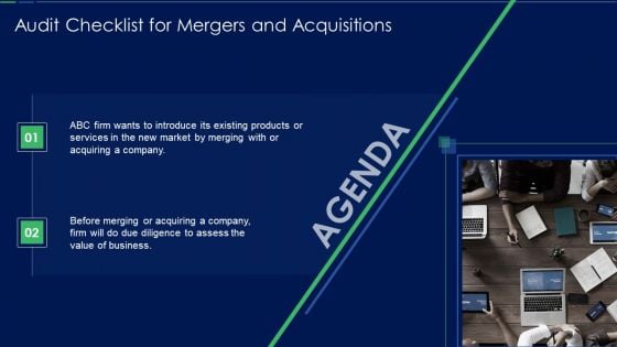 Audit Checklist For Mergers And Acquisitions Agenda Elements PDF Audit Checklist For Mergers And Acquisitions Agenda Elements PDF
