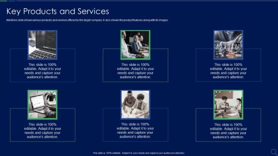 Audit Checklist For Mergers And Acquisitions Key Products And Services Download PDF