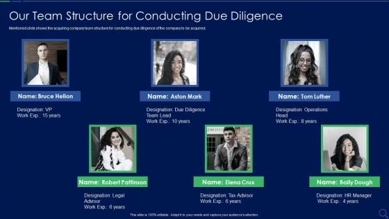 Audit Checklist For Mergers And Acquisitions Our Team Structure For Conducting Professional PDF
