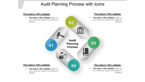 Audit Planning Process With Icons Ppt PowerPoint Presentation Show Vector