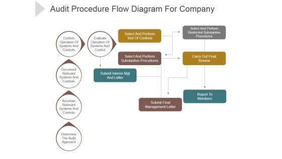 Audit Procedure Flow Diagram For Company Ppt PowerPoint Presentation Example