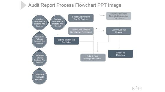 Audit Report Process Flowchart Ppt PowerPoint Presentation Design Ideas