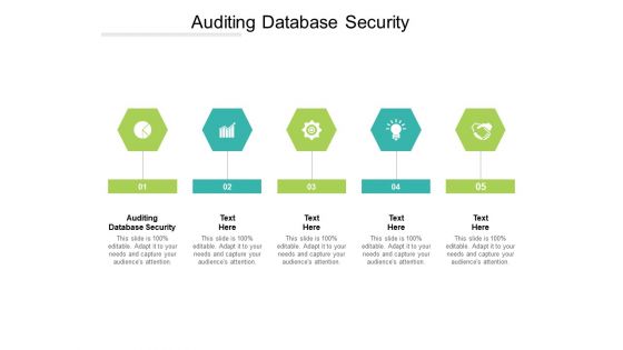 Auditing Database Security Ppt PowerPoint Presentation Portfolio Vector Cpb Pdf