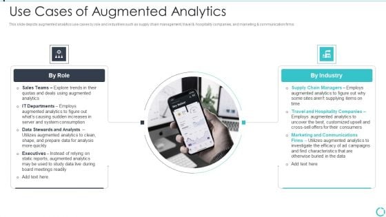 Augmented Analytics Implementation IT Use Cases Of Augmented Analytics Inspiration PDF