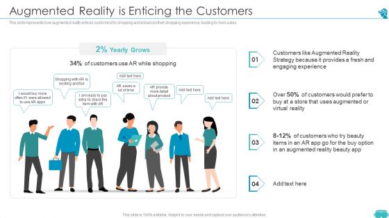 Augmented And Virtual Reality Technologies Augmented Reality Is Enticing The Customers Infographics PDF