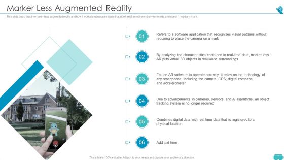 Augmented And Virtual Reality Technologies Marker Less Augmented Reality Pictures PDF