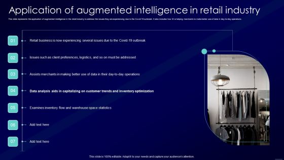 Augmented Intelligence Tools And Applications IT Application Of Augmented Intelligence In Retail Industry Topics PDF