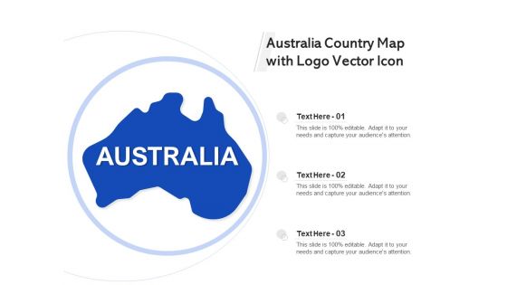 Australia Country Map With Logo Vector Icon Ppt PowerPoint Presentation Gallery Graphics Tutorials PDF