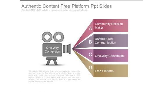 Authentic Content Free Platform Ppt Slides