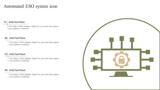 Automated ESO System Icon Ppt PowerPoint Presentation File Background PDF