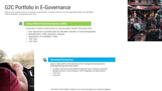 Automated Government Procedures G2C Portfolio In E Governance Download PDF
