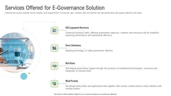 Automated Government Procedures Services Offered For E Governance Solution Download PDF