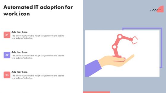 Automated IT Adoption For Work Icon Inspiration PDF