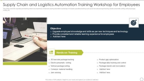 Automating Supply Chain Supply Chain And Logistics Automation Training Workshop For Employees Portrait PDF