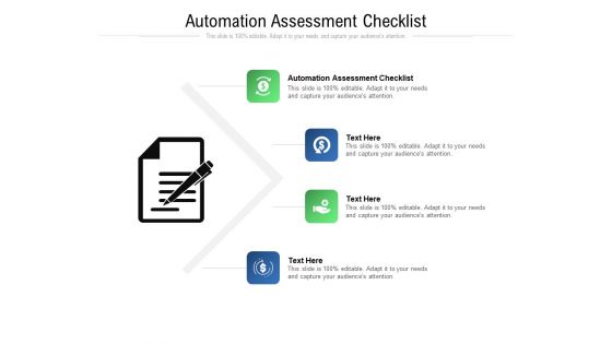 Automation Assessment Checklist Ppt PowerPoint Presentation Ideas Skills Cpb Pdf