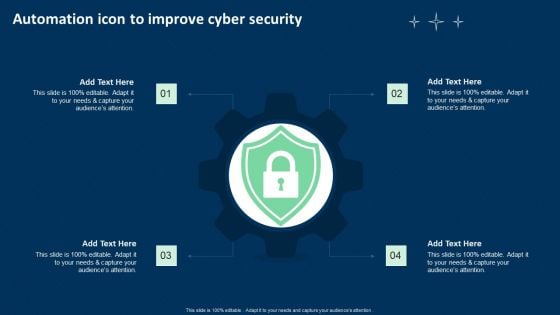 Automation Icon To Improve Cyber Security Ppt Layouts Format Ideas PDF Automation Icon To Improve Cyber Security Ppt Layouts Format Ideas PDF