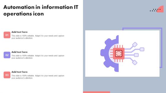 Automation In Information IT Operations Icon Infographics PDF