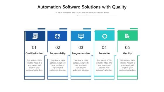 Automation Software Solutions With Quality Ppt PowerPoint Presentation Outline Grid PDF