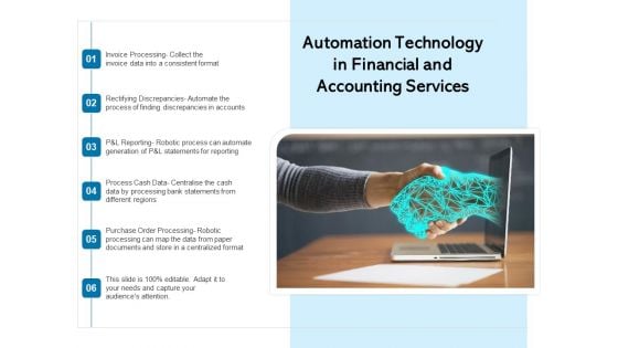 Automation Technology In Financial And Accounting Services Ppt PowerPoint Presentation Styles Graphics PDF