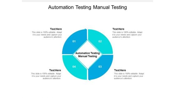 Automation Testing Manual Testing Ppt PowerPoint Presentation Professional Clipart Images Cpb