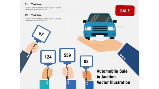 Automobile Sale In Auction Vector Illustration Ppt PowerPoint Presentation Gallery Professional PDF