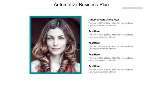 Automotive Business Plan Ppt PowerPoint Presentation Portfolio Example Cpb