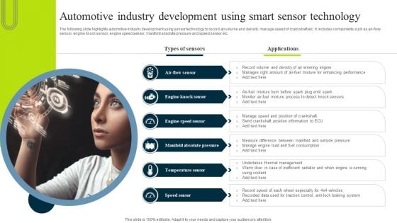 Automotive Industry Development Using Smart Sensor Technology Background PDF