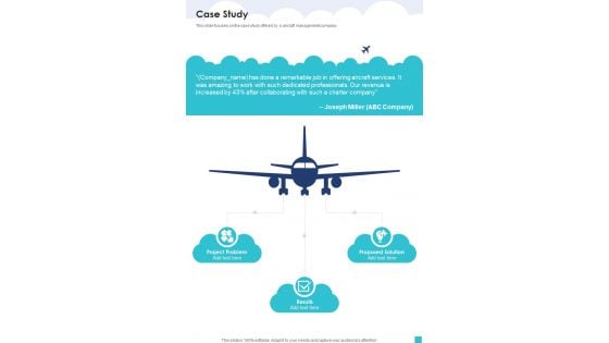 Aviation Services Management Case Study One Pager Sample Example Document Aviation Services Management Case Study One Pager Sample Example Document