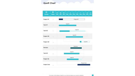 Aviation Services Management Gantt Chart One Pager Sample Example Document