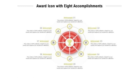 Award Icon With Eight Accomplishments Ppt PowerPoint Presentation Inspiration Aids