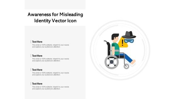 Awareness For Misleading Identity Vector Icon Ppt PowerPoint Presentation File Portrait PDF