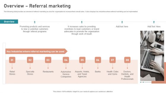 B2B And B2C Startups Marketing Mix Strategies Overview Referral Marketing Introduction PDF