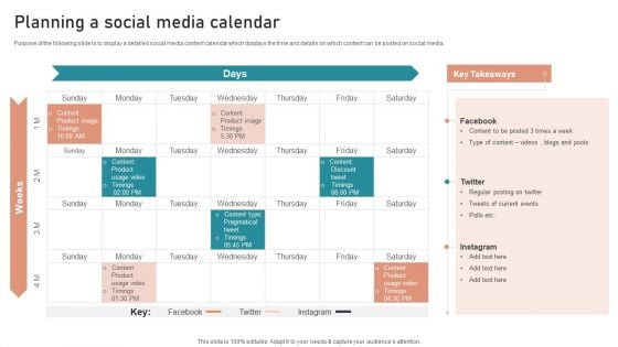 B2B And B2C Startups Marketing Mix Strategies Planning A Social Media Calendar Themes PDF