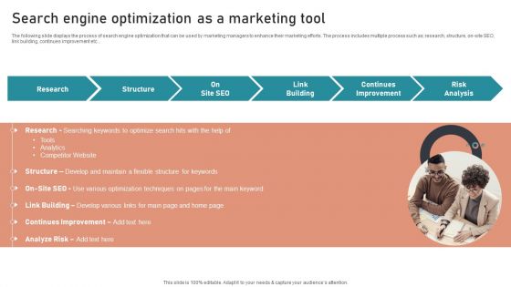 B2B And B2C Startups Marketing Mix Strategies Search Engine Optimization As A Marketing Tool Download PDF