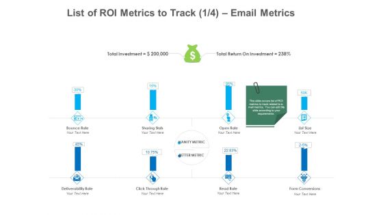 B2B Lead Generation List Of ROI Metrics To Track Email Metrics Demonstration PDF