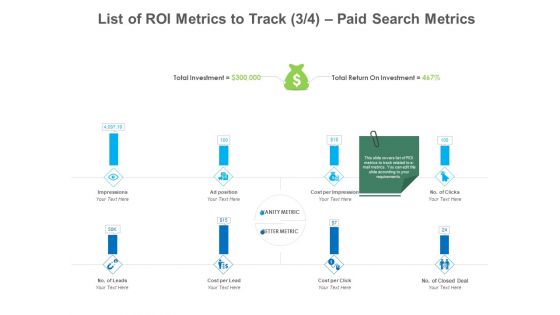 B2B Lead Generation List Of ROI Metrics To Track Paid Search Metrics Formats PDF