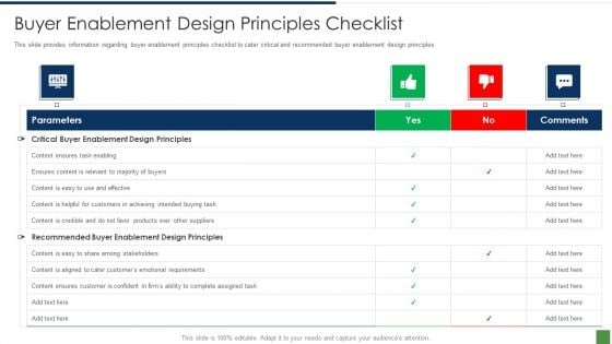 B2B Lead Generation Plan Buyer Enablement Design Principles Checklist Portrait PDF