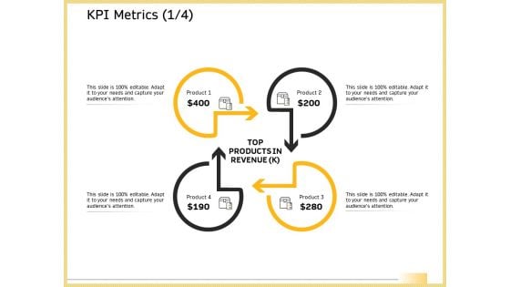 B2B Marketing KPI Metrics TOP PRODUCTS IN REVENUE Infographics PDF