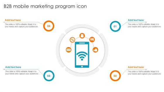 B2B Mobile Marketing Program Icon Ppt PowerPoint Presentation Gallery Deck PDF