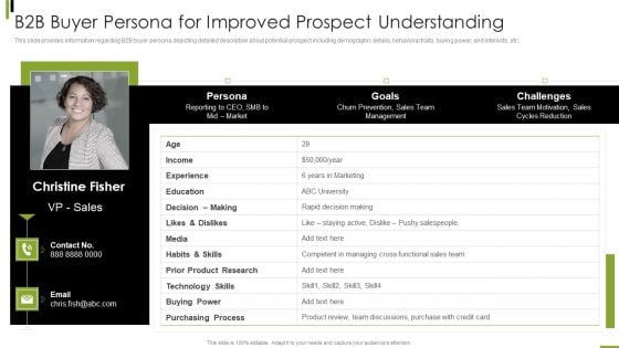 B2B Sales Framework Playbook B2B Buyer Persona For Improved Prospect Understanding Structure PDF B2B Sales Framework Playbook B2B Buyer Persona For Improved Prospect Understanding Structure PDF