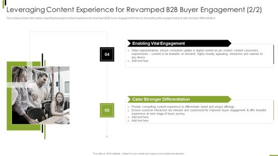 B2B Sales Framework Playbook Leveraging Content Experience For Revamped B2B Buyer Engagement Slides PDF