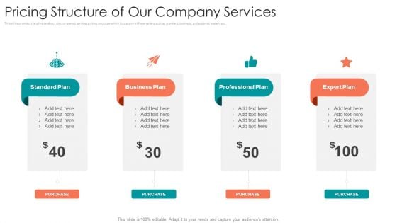 B2B Sales Procedure Counselling Pricing Structure Of Our Company Services Download PDF