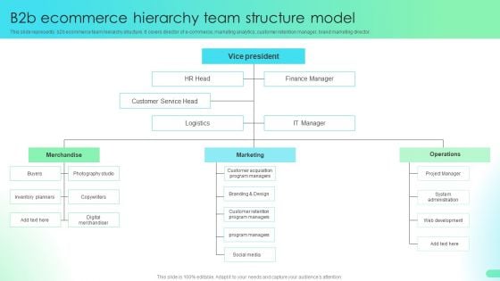 B2b Ecommerce Hierarchy Team Structure Model Comprehensive Guide For Developing Structure PDF