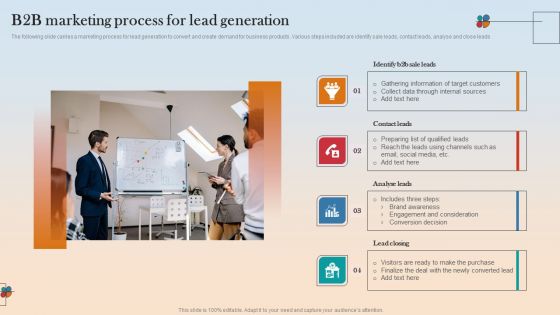 B2b Marketing Process For Lead Generation Background PDF