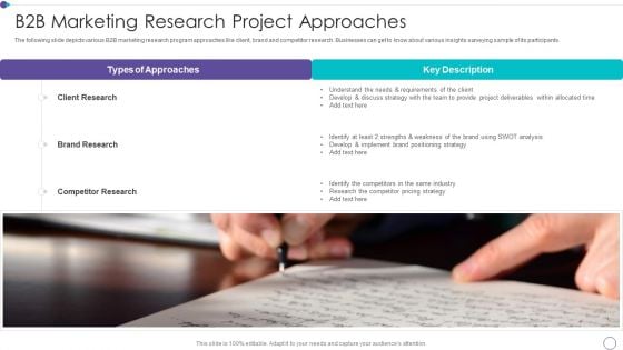 B2b Marketing Research Project Approaches Rules PDF