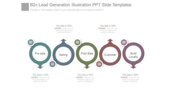 B2c Lead Generation Illustration Ppt Slide Templates