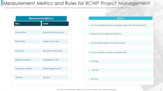 BCWP Project Management Ppt PowerPoint Presentation Complete Deck With Slides